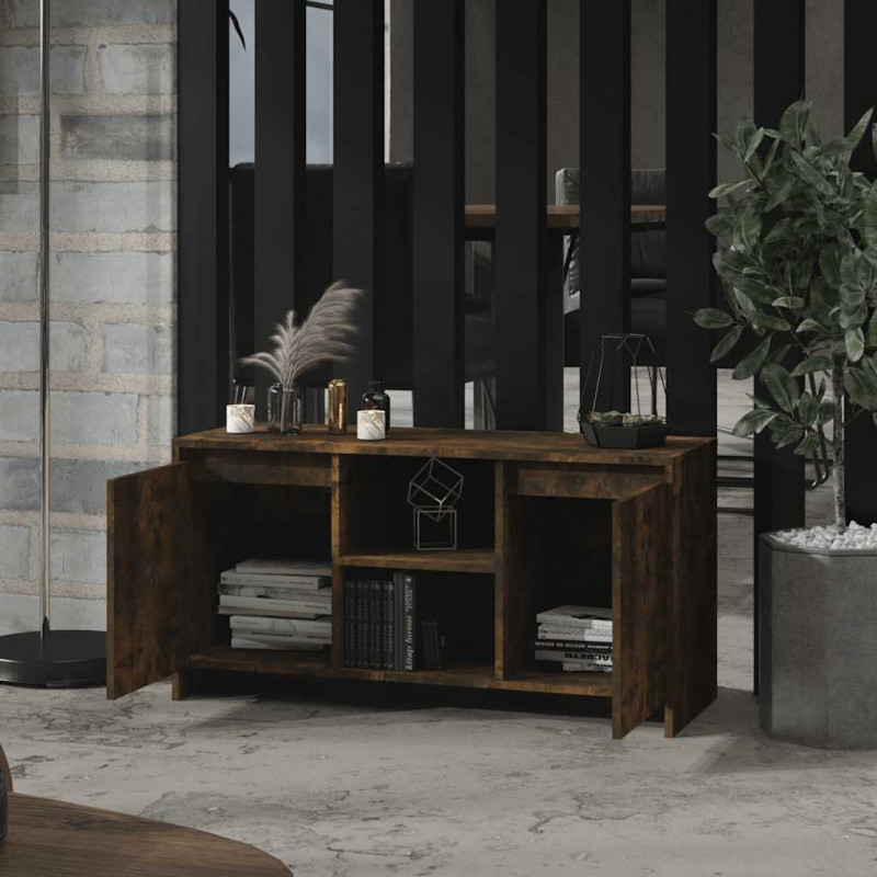Szafka pod TV, przydymiony dąb, 102x37,5x52,5 cm