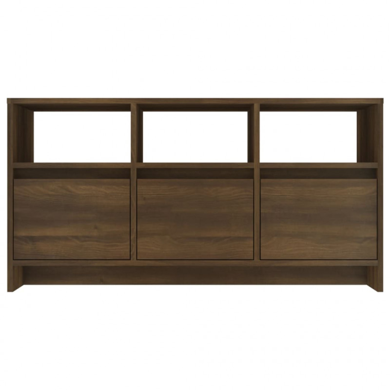 Szafka pod TV, brązowy dąb, 102x37,5x52,5 cm