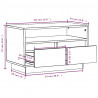 Szafka pod telewizor, 60x35x37 cm, lite drewno sosnowe
