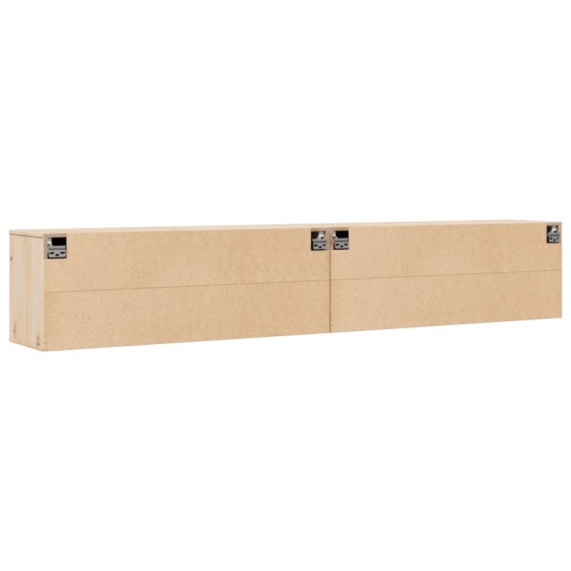 Szafki ścienne, 2 szt., 100x30x35 cm, lite drewno sosnowe