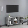 Szafka pod TV, metalowe nóżki, szary dąb sonoma, 103,5x30x50 cm