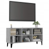 Szafka pod TV, metalowe nóżki, szary dąb sonoma, 103,5x30x50 cm