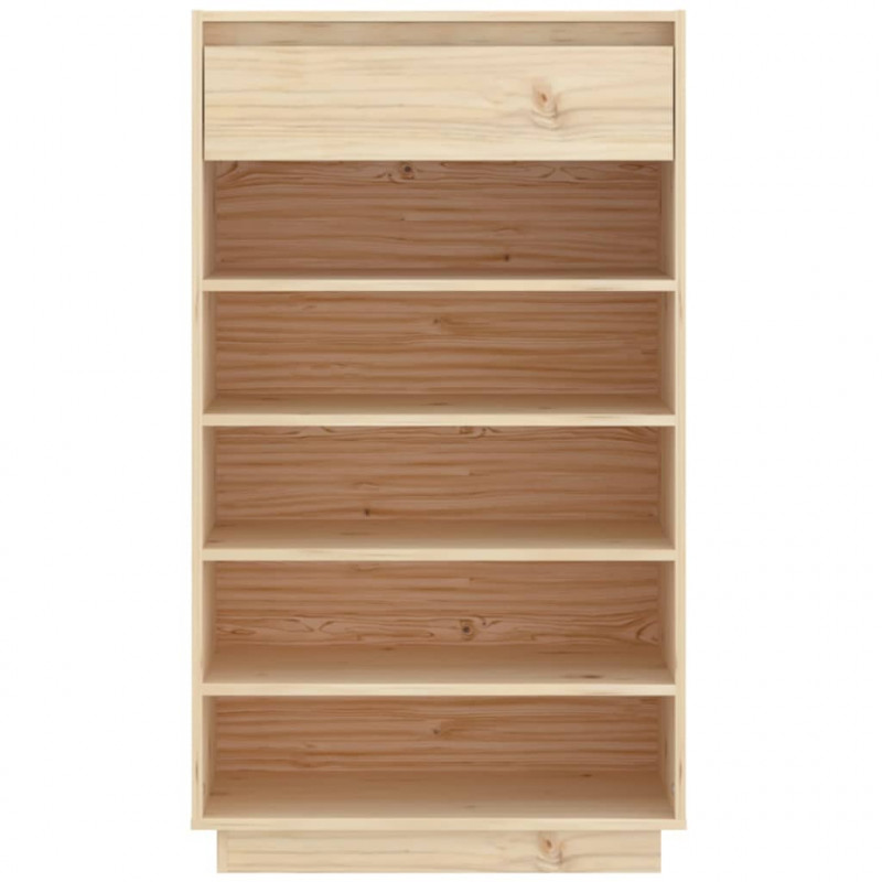 Szafka na buty, 60x34x105 cm, lite drewno sosnowe