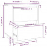 Szafki nocne, 2 szt., 40x35x50 cm, lite drewno sosnowe