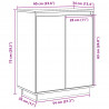 Szafka, 60x34x75 cm, lite drewno sosnowe