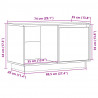 Szafka pod telewizor, 74x35x44 cm, lite drewno sosnowe