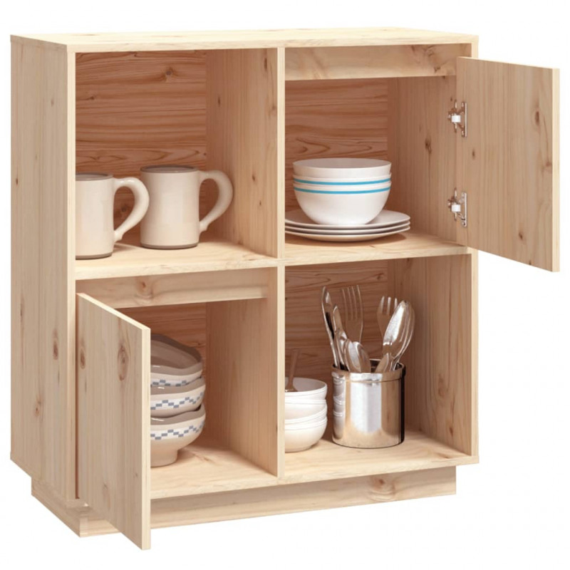 Szafka, 74x35x80 cm, lite drewno sosnowe