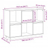 Szafka, 110,5x35x80 cm, lite drewno sosnowe