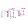 Szafka pod telewizor, 156x37x45 cm, lite drewno sosnowe