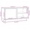 Szafka pod TV, czarna, 80x35x40,5 cm, lite drewno sosnowe