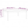 Stolik kawowy, 100x100x40 cm, lite drewno sosnowe