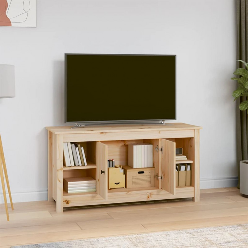 Szafka pod telewizor, 103x36,5x52 cm, lite drewno sosnowe