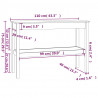 Stolik konsolowy, 110x40x75 cm, lite drewno sosnowe