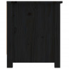 Szafka na buty, czarna, 110x38x45,5 cm, lite drewno sosnowe