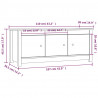 Szafka na buty, czarna, 110x38x45,5 cm, lite drewno sosnowe