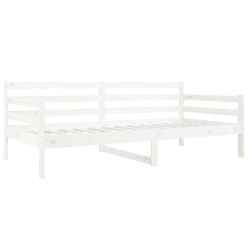Łóżko dzienne bez materaca, białe, 90x190 cm, drewno sosnowe