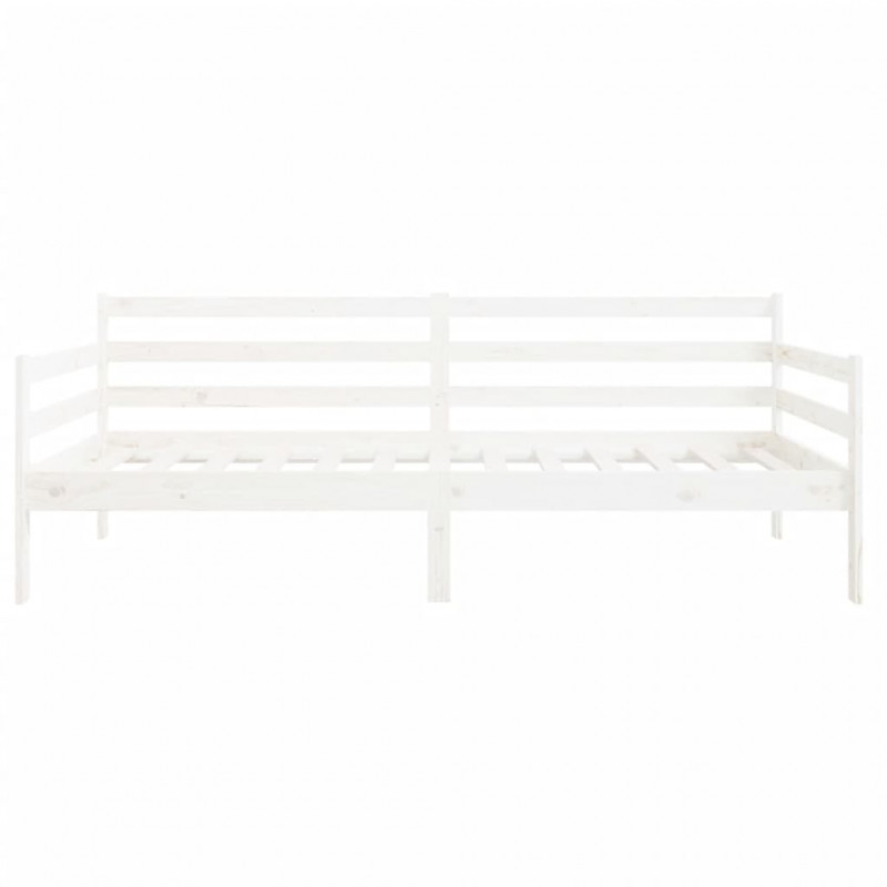 Łóżko dzienne bez materaca, białe, 90x190 cm, drewno sosnowe