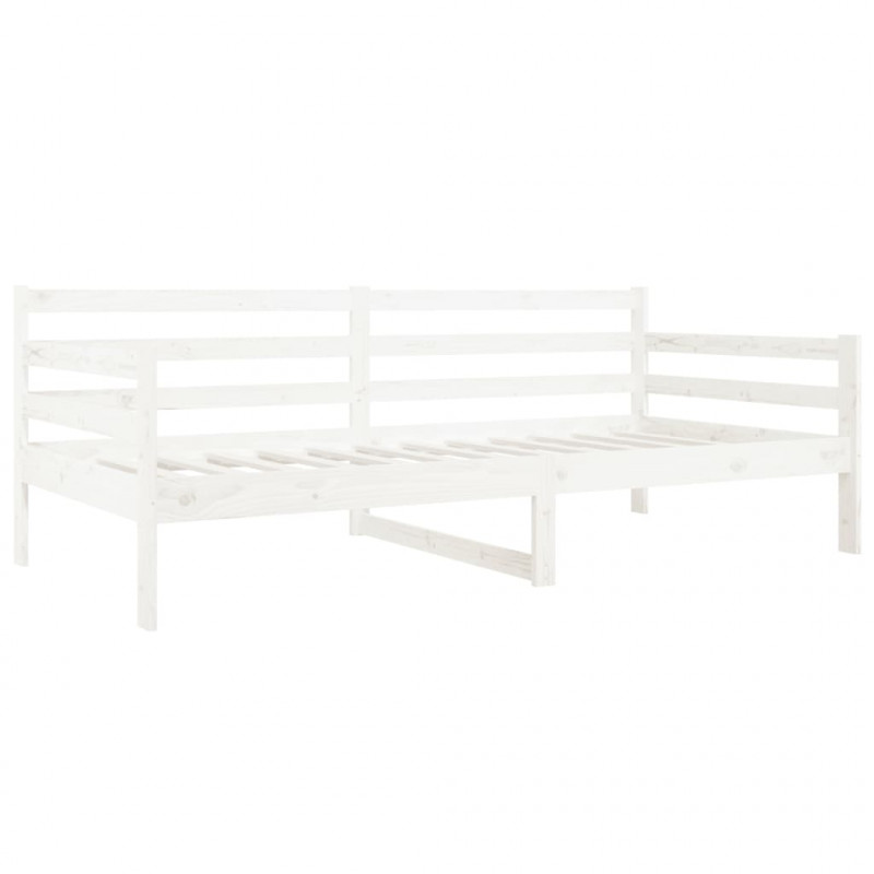 Łóżko dzienne bez materaca, białe, 80x200 cm, drewno sosnowe