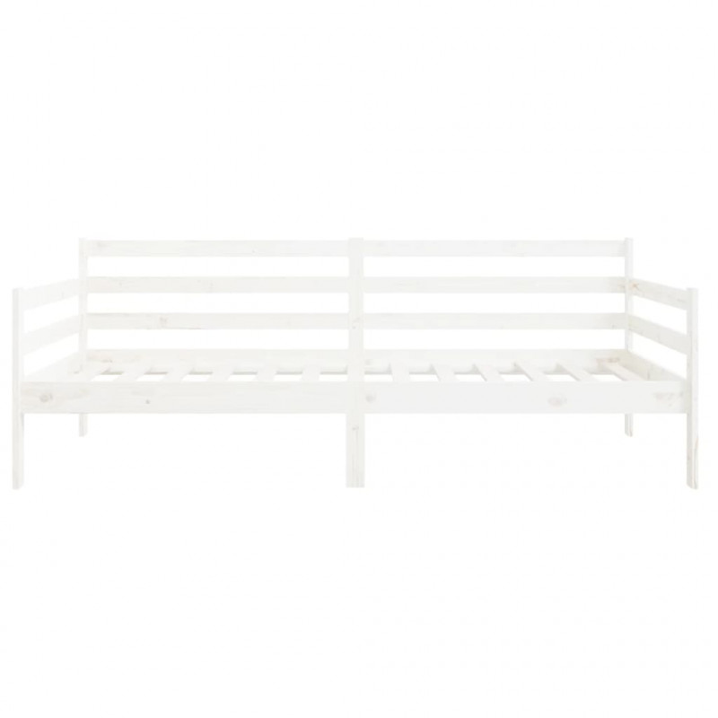 Łóżko dzienne bez materaca, białe, 80x200 cm, drewno sosnowe