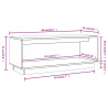 Szafka pod telewizor, szara, 90x35x35 cm, lite drewno sosnowe