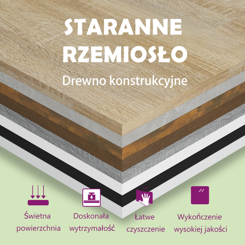 Biurko komputerowe, brązowy dąb, 80x50x75 cm