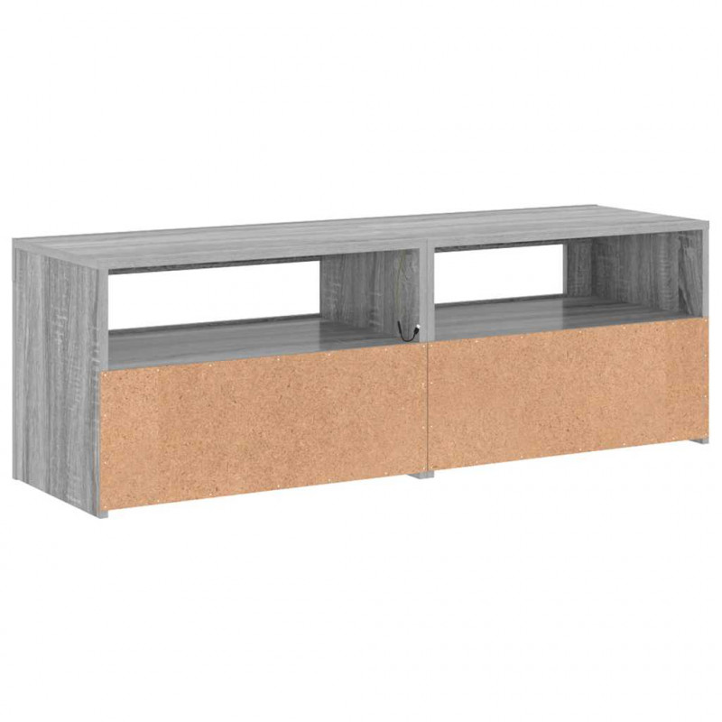 Szafka pod TV z LED, szary dąb sonoma, 120x35x40 cm