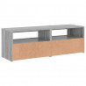 Szafka pod TV z LED, szary dąb sonoma, 120x35x40 cm