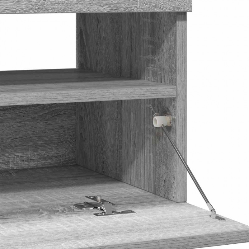 Szafka pod TV z oświetleniem LED szary dąb sonoma, 100x35x40 cm