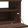 Szafka pod TV z oświetleniem LED, brązowy dąb, 100x35x40 cm
