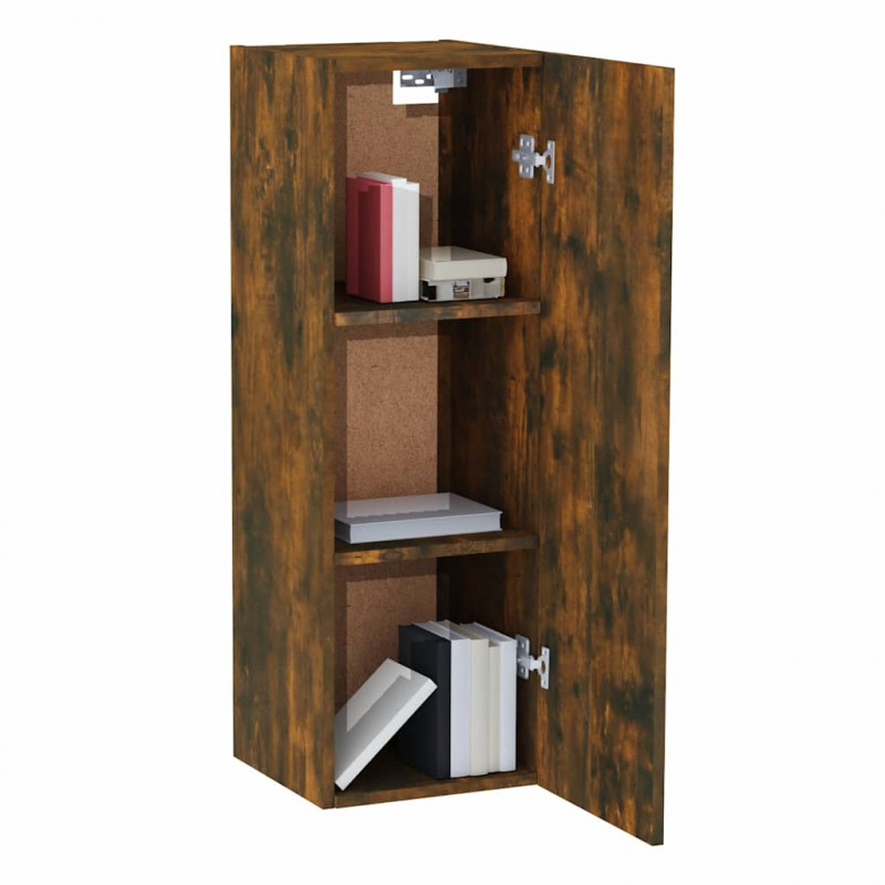 Szafka pod telewizor, 2 szt., przydymiony dąb, 30,5x30x90 cm
