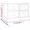 Szafka pod TV, przydymiony dąb, 73x35,5x47,5 cm