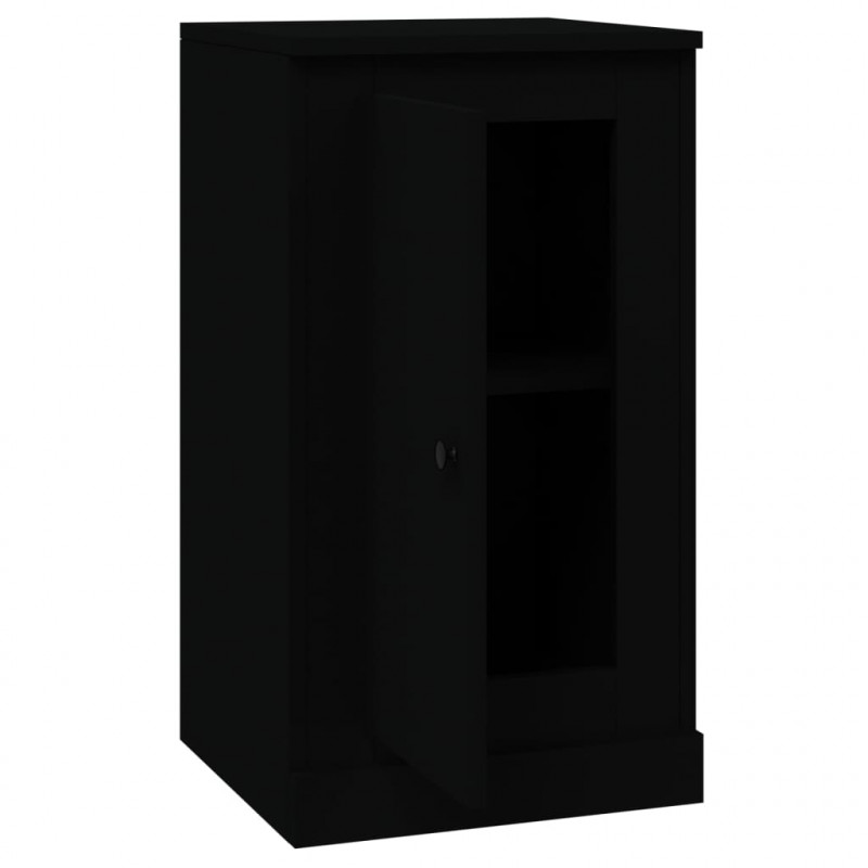 Szafki 2 szt., czarne 37,5x35,5x67,5 cm materiał drewnopochodny