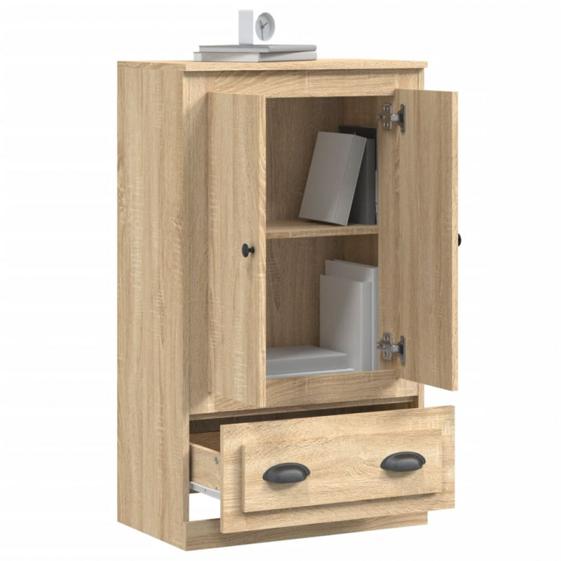 Kredens, dąb sonoma, 60x35,5x103,5 cm, materiał drewnopochodny