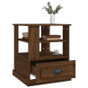Stolik boczny, brązowy dąb, 50x50x60cm, materiał drewnopochodny