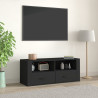 Szafka pod TV, czarna, 100x35x40 cm, materiał drewnopochodny