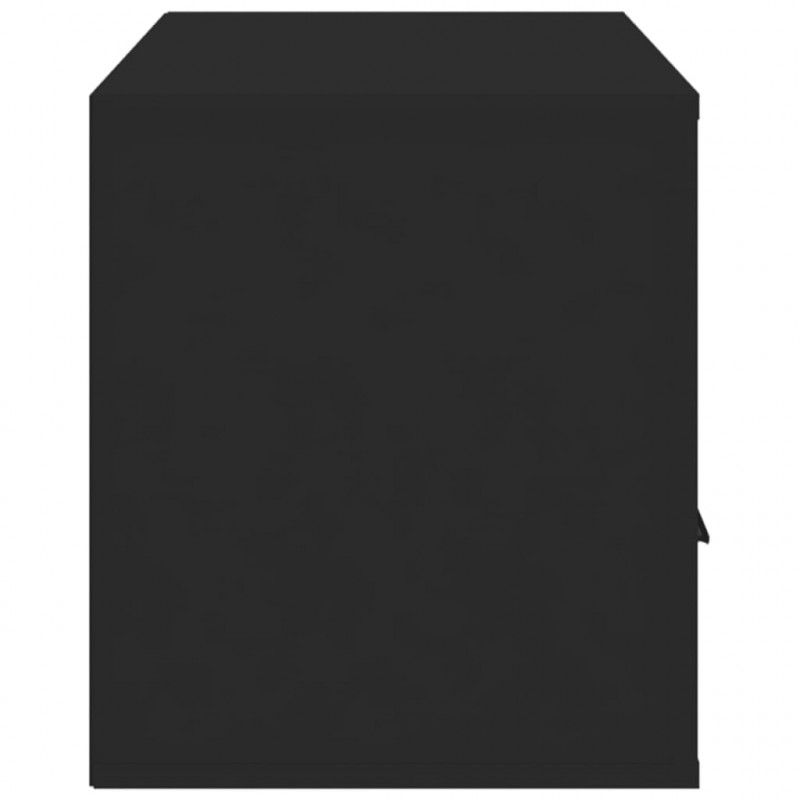 Szafka pod TV, czarna, 100x35x40 cm, materiał drewnopochodny