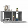 Wisząca szafka pod TV, szary dąb sonoma, 3 szt., 60x30x30 cm