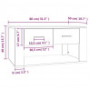 Stolik kawowy, przydymiony dąb, 80x50x40 cm