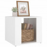 Szafka nocna, biała, 41x40x36 cm, materiał drewnopochodny
