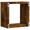 Półki ścienne z półką 2 pcs Dąb wędzony 26 x 15 x 26 cm