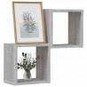Półki ścienne z półką 2 pcs Szary Sonoma 26 x 15 x 26 cm