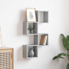 Półki ścienne z półką 4 pcs Szary Sonoma 26 x 15 x 26 cm