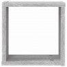 Półki ścienne z półką 4 pcs Szary Sonoma 26 x 15 x 26 cm