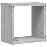 Półki ścienne z półką 4 pcs Szary Sonoma 26 x 15 x 26 cm