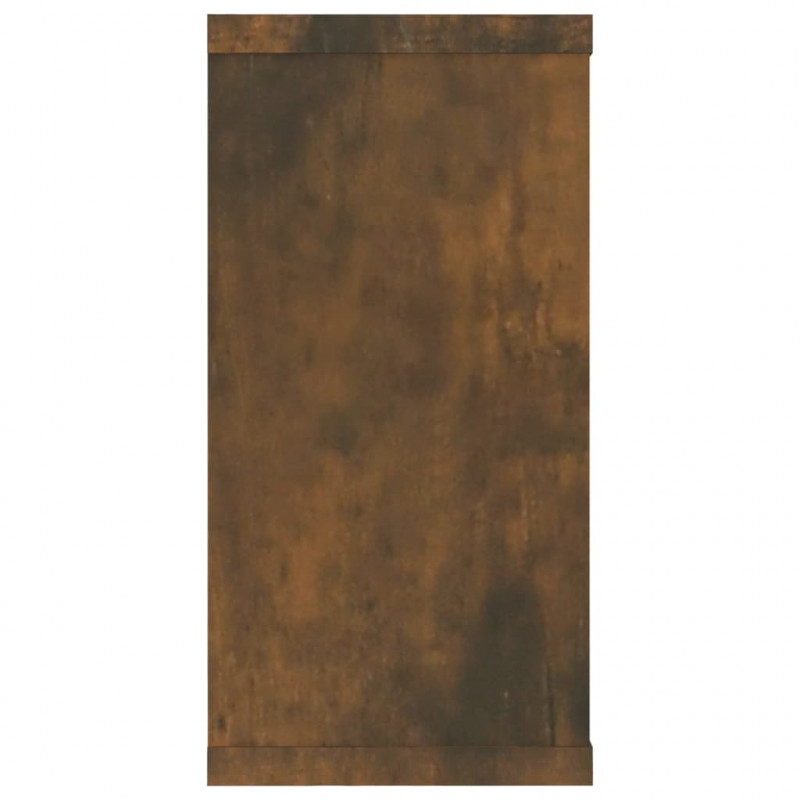Półki ścienne, 4 szt., przydymiony dąb, 100x15x30 cm