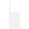Toaletka z LED, biała o wysokim połysku, 90x50x132,5 cm
