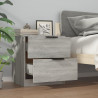 Szafki nocne, 2 szt., szary dąb sonoma, materiał drewnopochodny