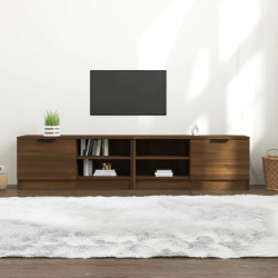 Szafki pod telewizor, 2 szt., brązowy dąb, 80x35x36,5 cm