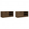 Szafki pod telewizor, 2 szt., brązowy dąb, 80x35x36,5 cm
