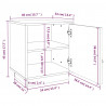 Szafki nocne, 2 szt., 40x34x45 cm, lite drewno sosnowe